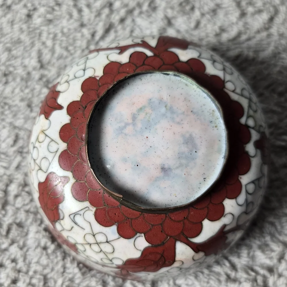 Chinese Cloisonne Floral Bowl